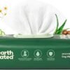 earth rated pet wipes for dogs and cats, hypoallergenic, 3 in 1 cleaning, deodorizing and hydrating, for grooming paws, body and butt, unscented