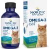 nordic naturals omega 3 cat, unflavored 2 oz 304 mg omega 3 per one ml fish oil for cats with epa & dha promotes heart, skin, coat, & immune health non gmo