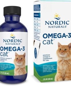 nordic naturals omega 3 cat, unflavored 2 oz 304 mg omega 3 per one ml fish oil for cats with epa & dha promotes heart, skin, coat, & immune health non gmo