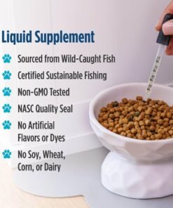 nordic naturals omega 3 cat, unflavored 2 oz 304 mg omega 3 per one ml fish oil for cats with epa & dha promotes heart, skin, coat, & immune health non gmo