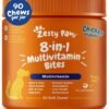 zesty paws dog multivitamin, chewable dog vitamins and supplements for hip & joints, skin & coat, omega 3 fish oil for dogs senior & puppy multivitamin chicken 90ct