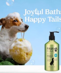 pawfume dog shampoo and conditioner, blue ribbon, 1 pack – nourish & detangle for a silky soft coat – probiotic, deep cleaning, ph balanced formula – puppy shampoo and conditioner for all breeds