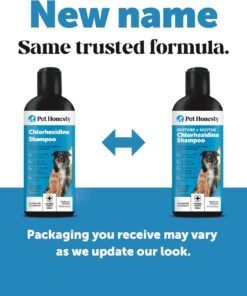 pet honesty chlorhexidine cat & dog seasonal itch relief shampoo, for allergies, itching, skin and coat supplement, helps shedding, hot spots, deodorizing dog shampoo & grooming supplies,16oz