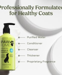 pawfume dog shampoo and conditioner, blue ribbon, 1 pack – nourish & detangle for a silky soft coat – probiotic, deep cleaning, ph balanced formula – puppy shampoo and conditioner for all breeds