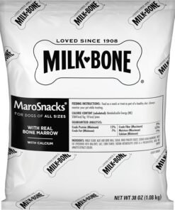 milk bone marosnacks small dog treats with real bone marrow, 40 oz. canister