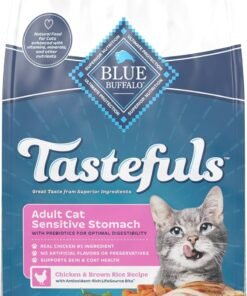 hill's science diet adult sensitive stomach & skin dry cat food, chicken & rice, 7 lb. bag