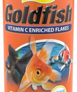 tetra goldfish flakes, nutritionally balanced diet for aquarium fish, vitamin c enriched flakes, 7.06 oz