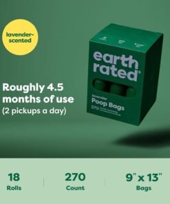 earth rated scented dog poop bags | leak proof refills (270 count) earth rated scented dog poop bags | leak proof refills (270 count)