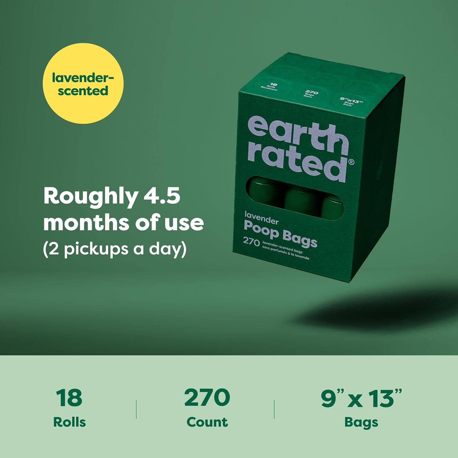 earth rated scented dog poop bags | leak proof refills (270 count) earth rated scented dog poop bags | leak proof refills (270 count)