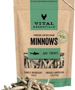 vital essentials freeze dried minnows dog treats | single ingredient | premium quality | grain free treats for dogs