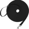 rabbitgoo dog harness no pull with 2 leash clips, adjustable soft padded, reflective oxford no choke pet vest with easy control handle for large dogs, black, l
