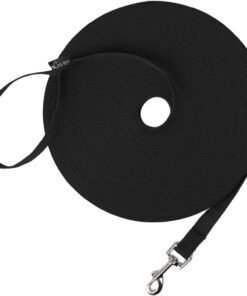 rabbitgoo dog harness no pull with 2 leash clips, adjustable soft padded, reflective oxford no choke pet vest with easy control handle for large dogs, black, l