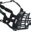 rabbitgoo dog harness no pull with 2 leash clips, adjustable soft padded, reflective oxford no choke pet vest with easy control handle for large dogs, black, l