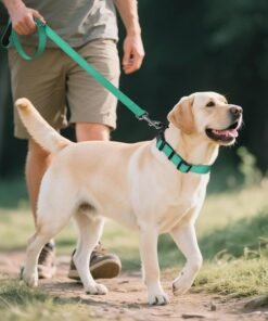 rabbitgoo dog harness no pull with 2 leash clips, adjustable soft padded, reflective oxford no choke pet vest with easy control handle for large dogs, black, l
