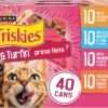 purina friskies gravy wet cat food variety pack, surfin’ and turfin’ prime filets favorites (pack of 40) 5.5 oz. cans