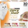 fancy feast poultry and beef feast classic pate collection grain free wet cat food variety pack (pack of 30) 3 oz. cans
