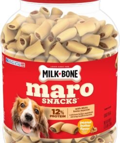 milk bone marosnacks small dog treats with real bone marrow, 40 oz. canister