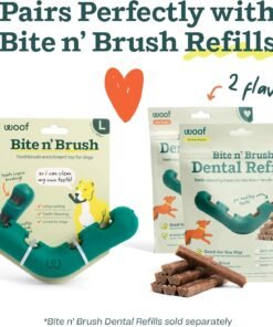 benebone 2 pack wishbone/dental durable dog chew toys, dog toys for aggressive chewers, real bacon, made in usa, medium