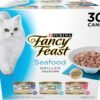 fancy feast poultry and beef feast classic pate collection grain free wet cat food variety pack (pack of 30) 3 oz. cans
