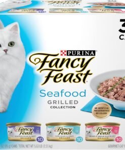 fancy feast poultry and beef feast classic pate collection grain free wet cat food variety pack (pack of 30) 3 oz. cans