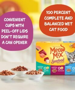 purina friskies wet cat food variety pack, shreds with beef, turkey and cheese dinner, chicken and salmon dinner, and with ocean whitefish and tuna (pack of 40) 5.5 oz. cans