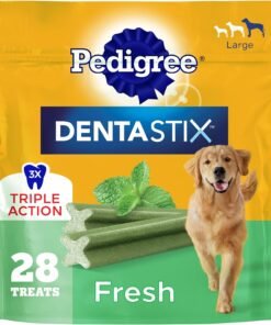 pedigree dentastix large dog treats, original, beef & fresh, 2.73 lb. variety pack (51 treats total)