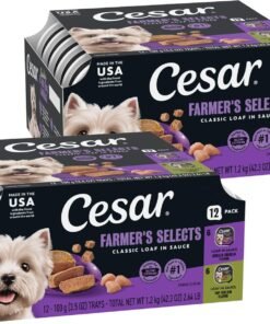 cesar wet dog food classic loaf in sauce grilled chicken, filet mignon, porterhouse steak, beef, chicken & liver and turkey variety pack 3.5 oz.