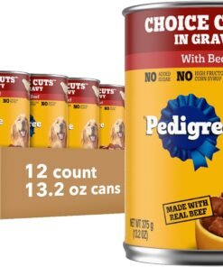 pedigree choice cuts in gravy wet dog food, adult soft wet dog food, variety pack, 3.5 oz. pouches, 30 count