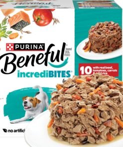 purina beneful small breed wet dog food in gravy, incredibites with real beef (pack of 12) 3 oz. cans