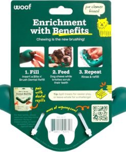 benebone 2 pack wishbone/dental durable dog chew toys, dog toys for aggressive chewers, real bacon, made in usa, medium