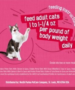 purina friskies gravy wet cat food variety pack, surfin’ and turfin’ prime filets favorites (pack of 40) 5.5 oz. cans