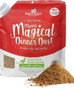 stella & chewy's freeze dried raw marie's magical dinner dust premium bacon dog food topper with organic fruits & vegetables perfect for picky eaters 7oz