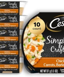 cesar simply crafted adult wet dog food toppers for dry food, beef, chicken, purple potatoes, peas & carrots, 1.3 oz tubs cesar simply crafted adult wet dog food toppers for dry food, beef, chicken, purple potatoes, peas & carrots, 1.3 oz tubs