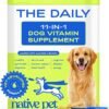 Native Pet The Daily Dog Vitamins & Supplements - 11-in-1 Multivitamin Powder for Dogs - Supports Whole Body Health, Digestion, Mobility & Immunity with Collagen, Glucosamine & Probiotics – 60 Scoops zesty paws dog multivitamin, chewable dog vitamins and supplements for hip & joints, skin & coat, omega 3 fish oil for dogs senior & puppy multivitamin chicken 90ct