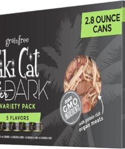 tiki cat after dark wet cat food, variety pack, 2.8 oz. cans (12 count)