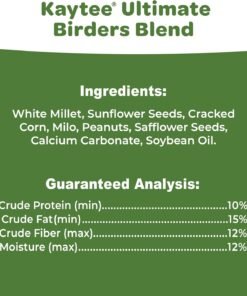 kaytee essentials blend with black oil sunflower, cracked corn and millet, wild bird food seed for cardinals, jays, finches, chickadees, nuthatches, woodpeckers, grosbeaks, juncos, 9.5 pounds