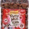 purina friskies natural cat treats party mix natural yums with real salmon and added vitamins, minerals and nutrients 20 oz. canister
