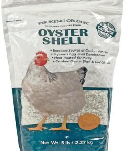 Pecking Order Oyster Shell - Calcium Supplement to Support Laying Hens and Strong Egg Shell Development (5 LB)
