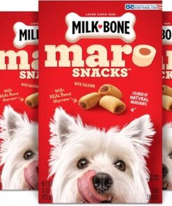 milk bone marosnacks small dog treats with real bone marrow, 40 oz. canister