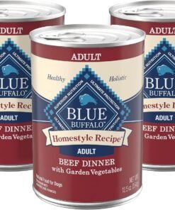 blue buffalo homestyle recipe chicken and turkey wet dog food for adult dogs, 12.5 oz. cans, 6 count variety pack