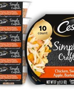 cesar simply crafted adult wet dog food toppers for dry food, beef, chicken, purple potatoes, peas & carrots, 1.3 oz tubs cesar simply crafted adult wet dog food toppers for dry food, beef, chicken, purple potatoes, peas & carrots, 1.3 oz tubs