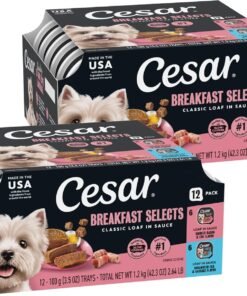 cesar wet dog food classic loaf in sauce grilled chicken, filet mignon, porterhouse steak, beef, chicken & liver and turkey variety pack 3.5 oz.