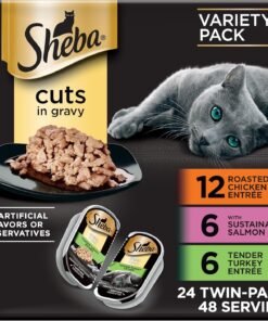 fancy feast poultry and beef feast classic pate collection grain free wet cat food variety pack (pack of 30) 3 oz. cans
