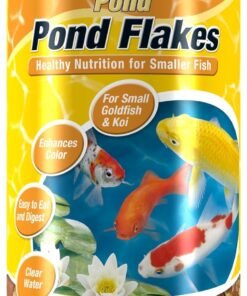 tetra goldfish flakes, nutritionally balanced diet for aquarium fish, vitamin c enriched flakes, 7.06 oz