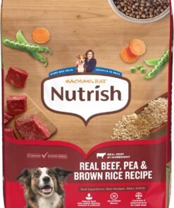 nutrish rachael ray adult dry dog food real beef, pea & brown rice recipe, 40 lb. bag