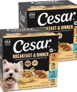 cesar wet dog food classic loaf in sauce grilled chicken, filet mignon, porterhouse steak, beef, chicken & liver and turkey variety pack 3.5 oz.