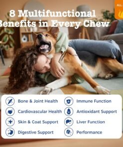 zesty paws dog multivitamin, chewable dog vitamins and supplements for hip & joints, skin & coat, omega 3 fish oil for dogs senior & puppy multivitamin chicken 90ct