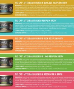 tiki cat after dark wet cat food, variety pack, 2.8 oz. cans (12 count)