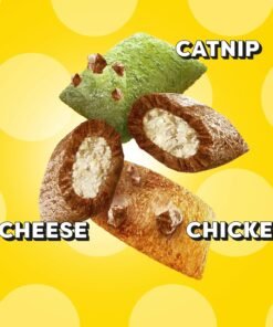temptations cat treats, classic crunchy and soft cat treats, catnip fever flavor, catnip treats, 16 oz. tub
