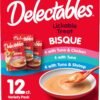 delectables bisque lickable wet cat treats chicken, tuna & shrimp, 12 count